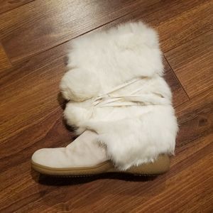 Vintage Rabbit Fur Boots - Heels